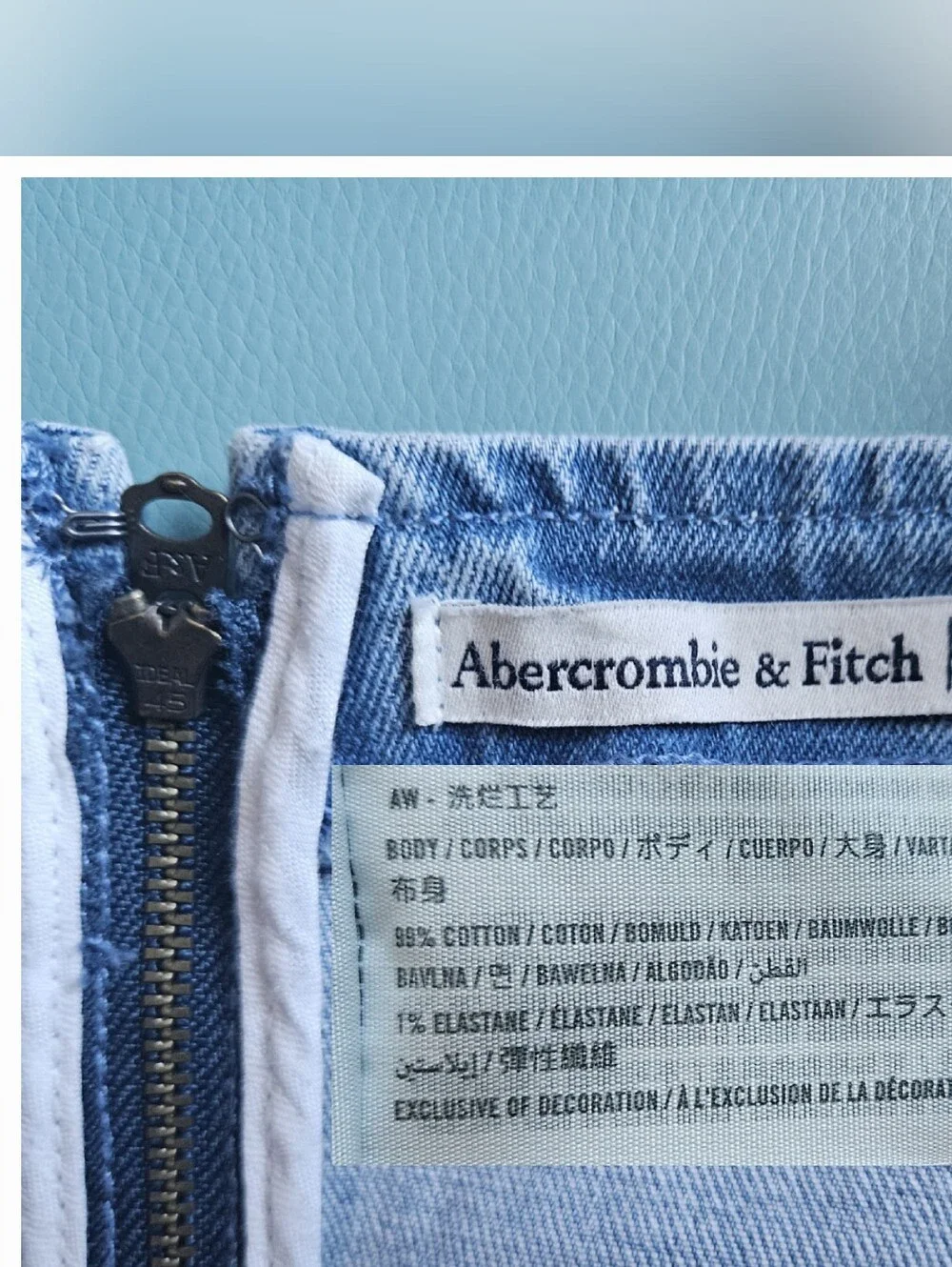 Abercrombie & Fitch Blue Denim Square Neck Sleeveless Column Midi Dress M - Picture 6 of 10